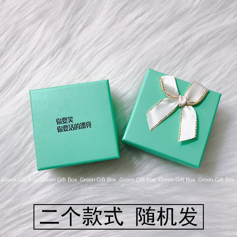 Popular Korean Retro Bow Jewelry Box Creative Ring Box Necklace Packaging Box Jewelry Box Wholesale Cardboard
