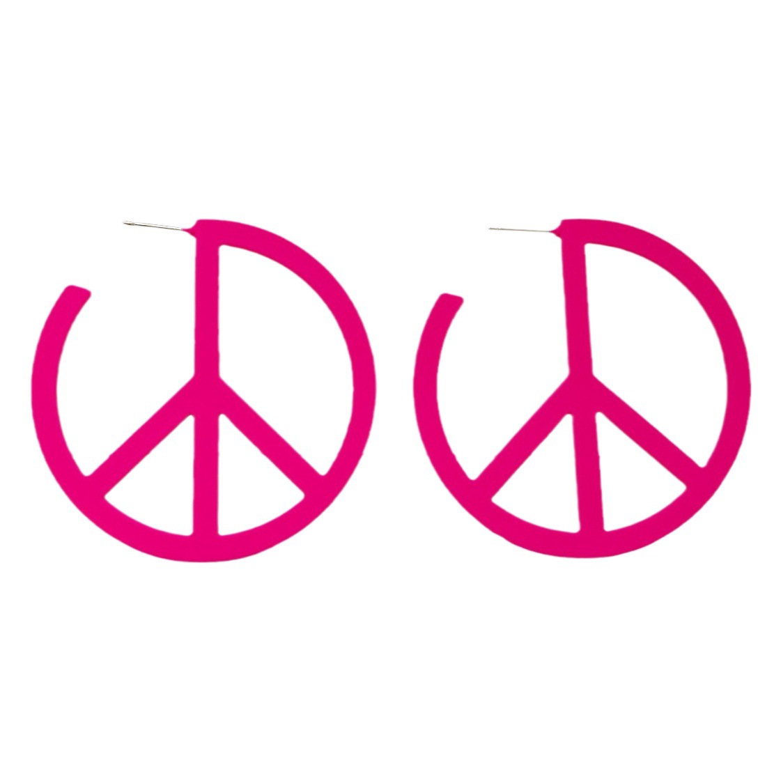 European and American Cross-border Peace Symbol Earrings ins Cold Style Geometrically Exaggerated Niche Earrings Simple Fashion Earrings