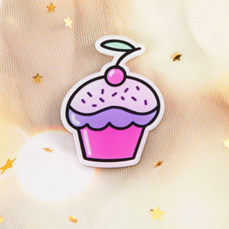 Picture of Japanese and Korean Acrylic Badges Anime Cartoon Cute Brooch Unicorn Rainbow Little Girl Bag Pendant Accessories