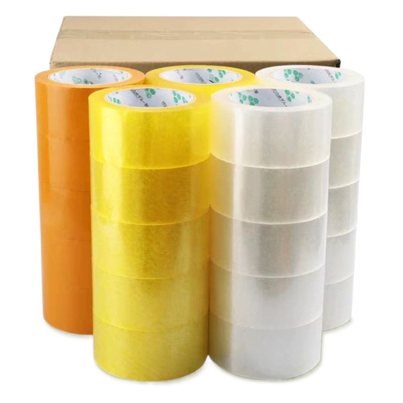 Transparent Tape Sealing Tape 5.5cm Express Packaging Beige Large Box Sealing Tape Large Roll Sealing Tape