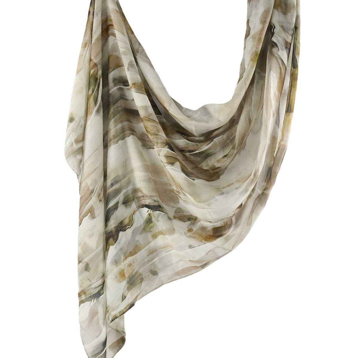 Picture of Best-Selling Watercolor Tie-Dye Cotton Scarf Arabian Satin Polyester Long Scarf Turkish Middle Eastern Scarf