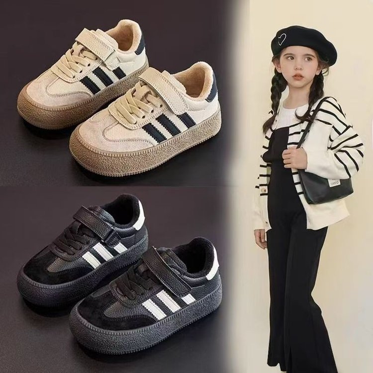 Genuine Leather Girls' Shoes 2025 Spring and Autum New White Shoes Kidsren's Moral Training Shoes Casual Sneakers Boys' Sports Shoes