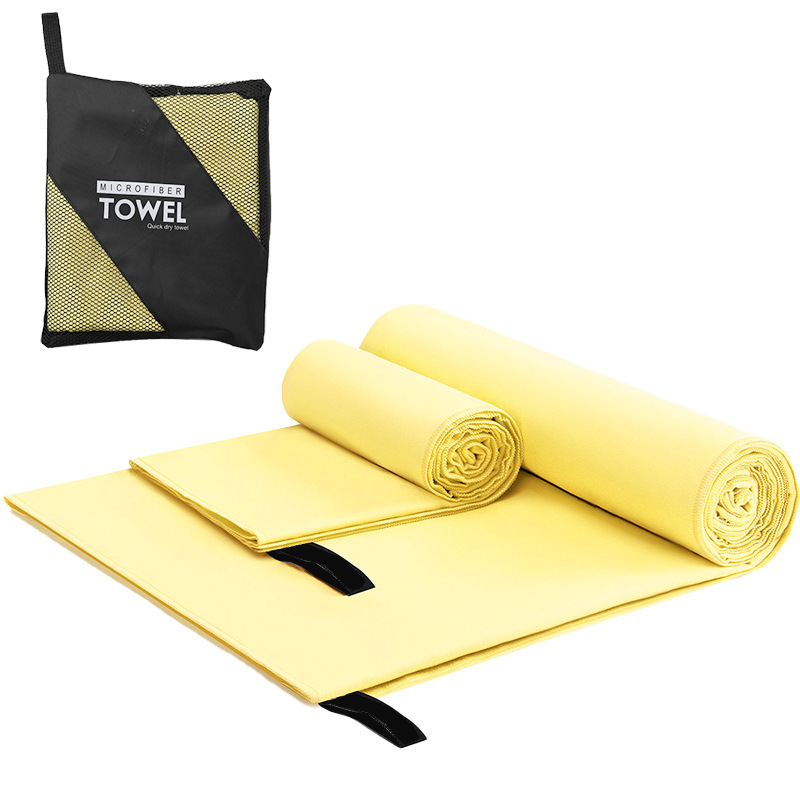 Picture of Quick-Drying Beach Towel Multi-Color Portable Quick-Drying Fitness Sports Towel Outdoor Beach Towel Mesh Bag