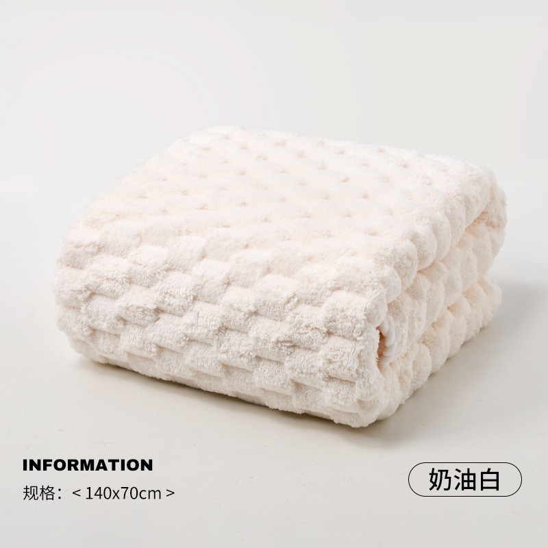 Picture of 90 * 160cm coral fleece bath towel large bath towel thickened TikTok same beach towel absorbent household adult bath towel