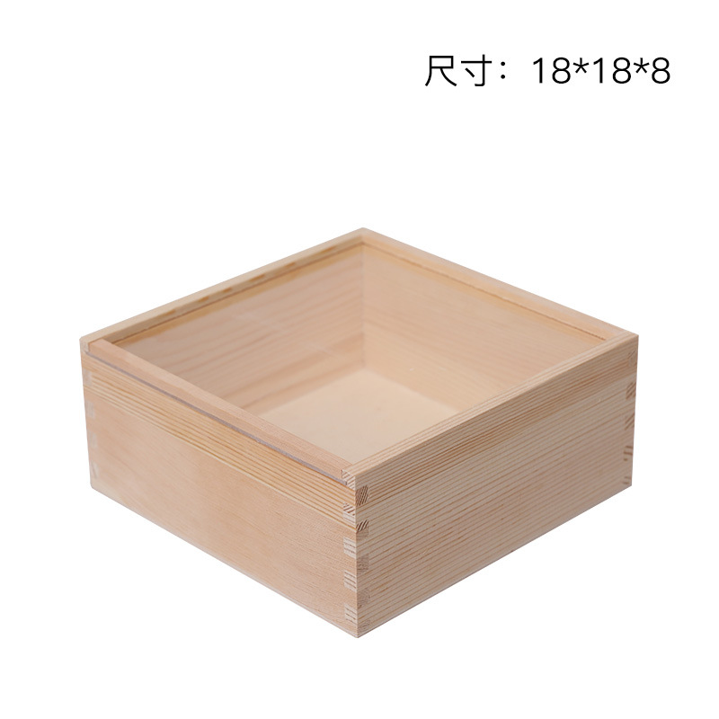 Picture of Accompanying Gift Wooden Box Simple Pine Gift Packaging Box Candy Box Immortal Flower and Wood Box Wooden Jewelry Storage Box