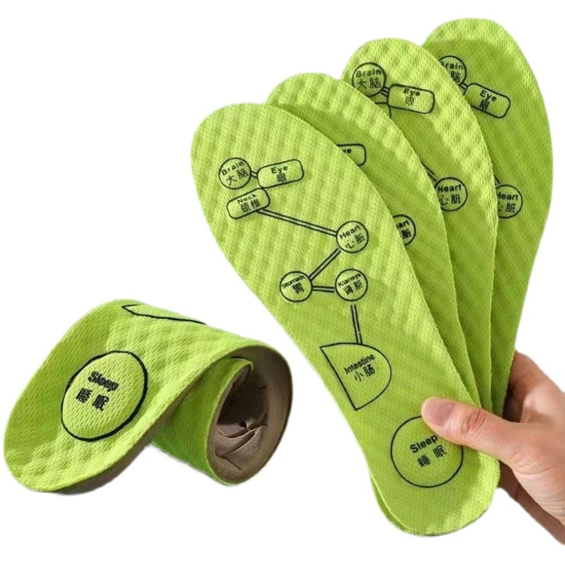 Ai Cao deodorant insoles for men and women shock-absorbing sweat-absorbing soft bottom thickened long-standing point massage deodorant sports insoles