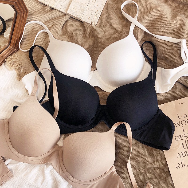Cross-Border Japanese-Style Smooth Push-Up Anti-Sagging Seamless One-Piece Comfortable Breathable Soft Underwire Bra for Women
