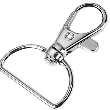 Amazon hot selling work card hook creative zinc alloy rotating key chain diy hardware accessories