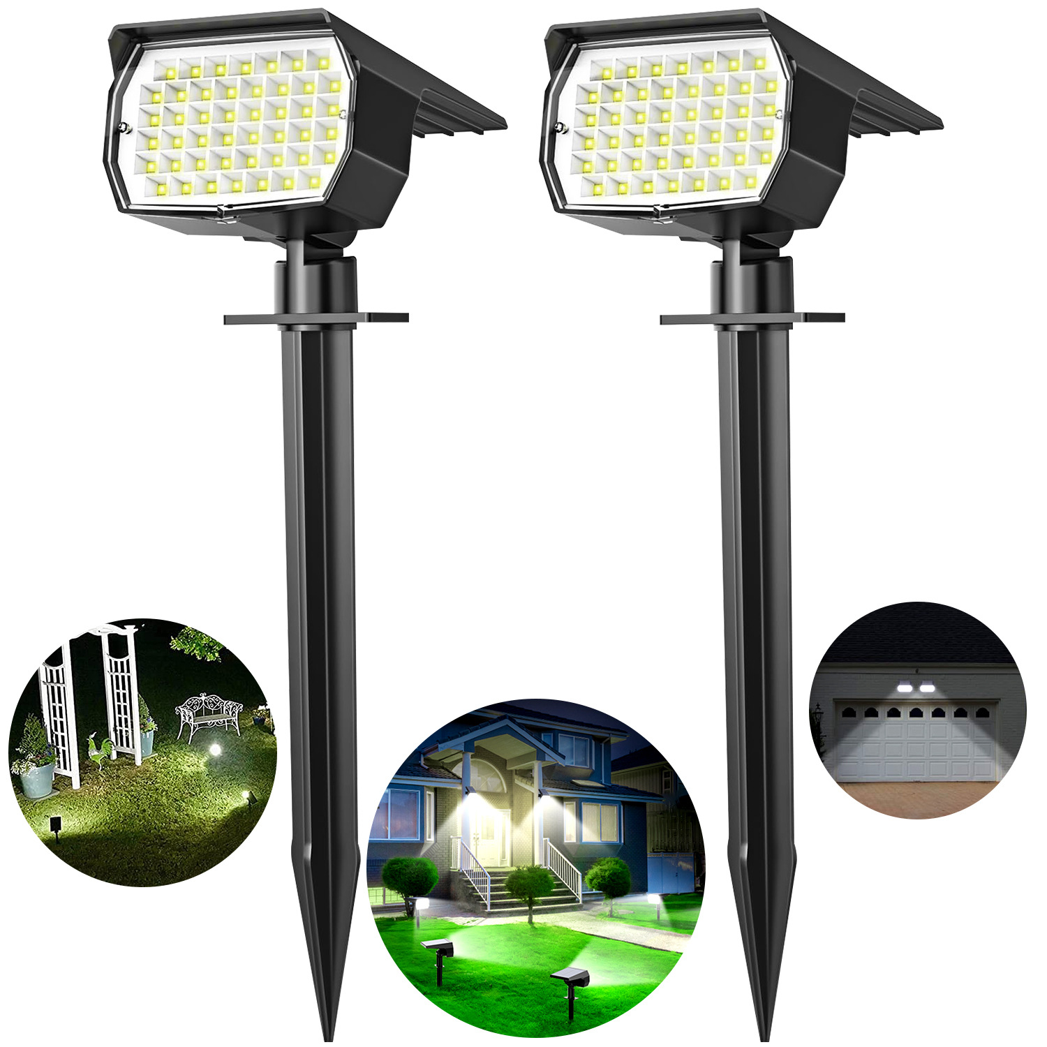 Cross-border Certified Full Folding Solar Lawn Light Outdoor Grass Landscape Garden Light Spotlight