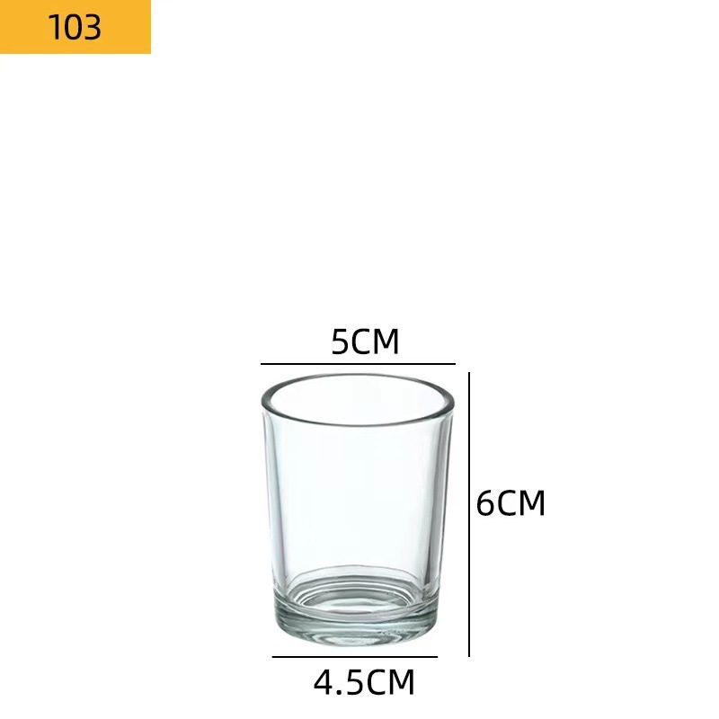 Picture of Transparent candle cup glass jar bedroom romantic Candlestick cup color frosted glass container aromatherapy empty cup with lid
