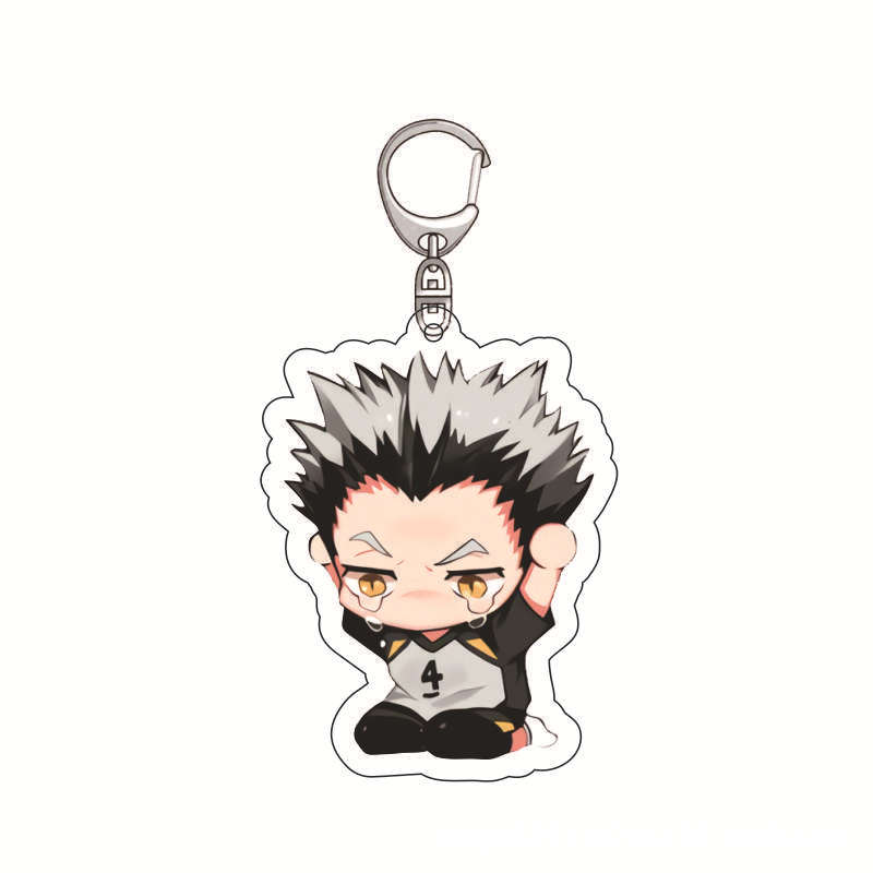 Picture of Anime Volleyball Youth Peripheral Keychain Shadow Mountain Feixiong Day Xiangyang Solitary Claw Grinding Cute Acrylic Pendant