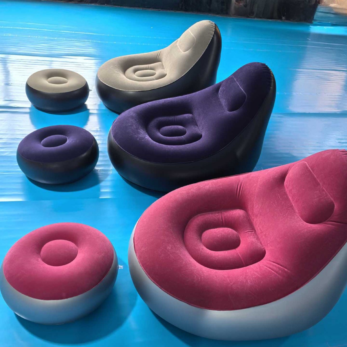 Picture of Cross-border new inflatable lazy sofa lounge chair, lunch break foldable leisure sofa backrest armrest sofa seat wholesale