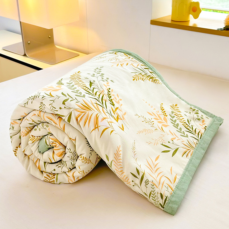 Picture of 2025 New Non-pure Cotton Summer Cool Quilt Pure Cotton Cotton Air-conditioning Quilt Summer Quilt Summer Thin Quilt Core Machine Washable