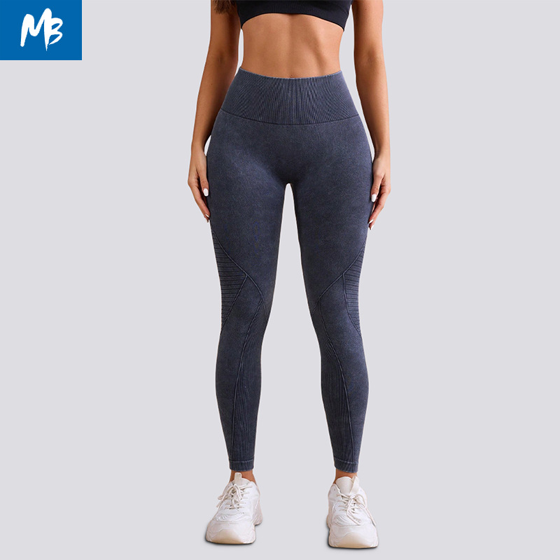 Cross-Border New Yoga Pants European and American Shaping Tight Sports Slimming Butt Lift High Waist Peach Fitness Seamless Pants for Women