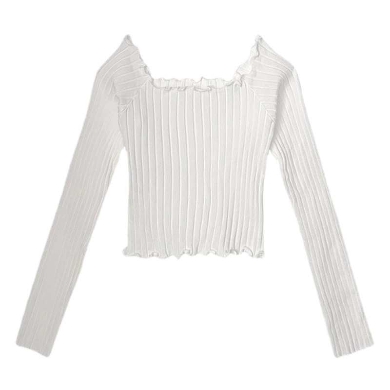 983 Long-Sleeved T-Shirt Bottoming Shirt for Women Early Autum 2025 New Slim Fit Inner Short Knitwear Top