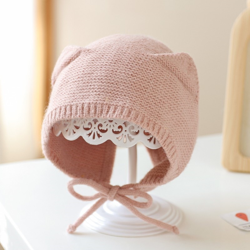 Picture of Baby Hat Spring and Autumn Baby Cute Super Cute Autumn and Winter Baby Ear Protection Newborn Female Baby Fetal Hat Boy