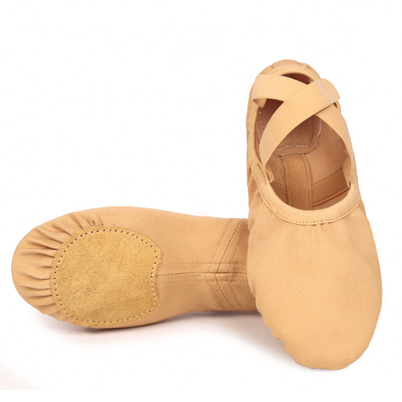 Picture of Full stretch cloth dance shoes women's soft-soled exercise shoes professional body dance shoes lace-up free cat claw shoes Chinese ethnic