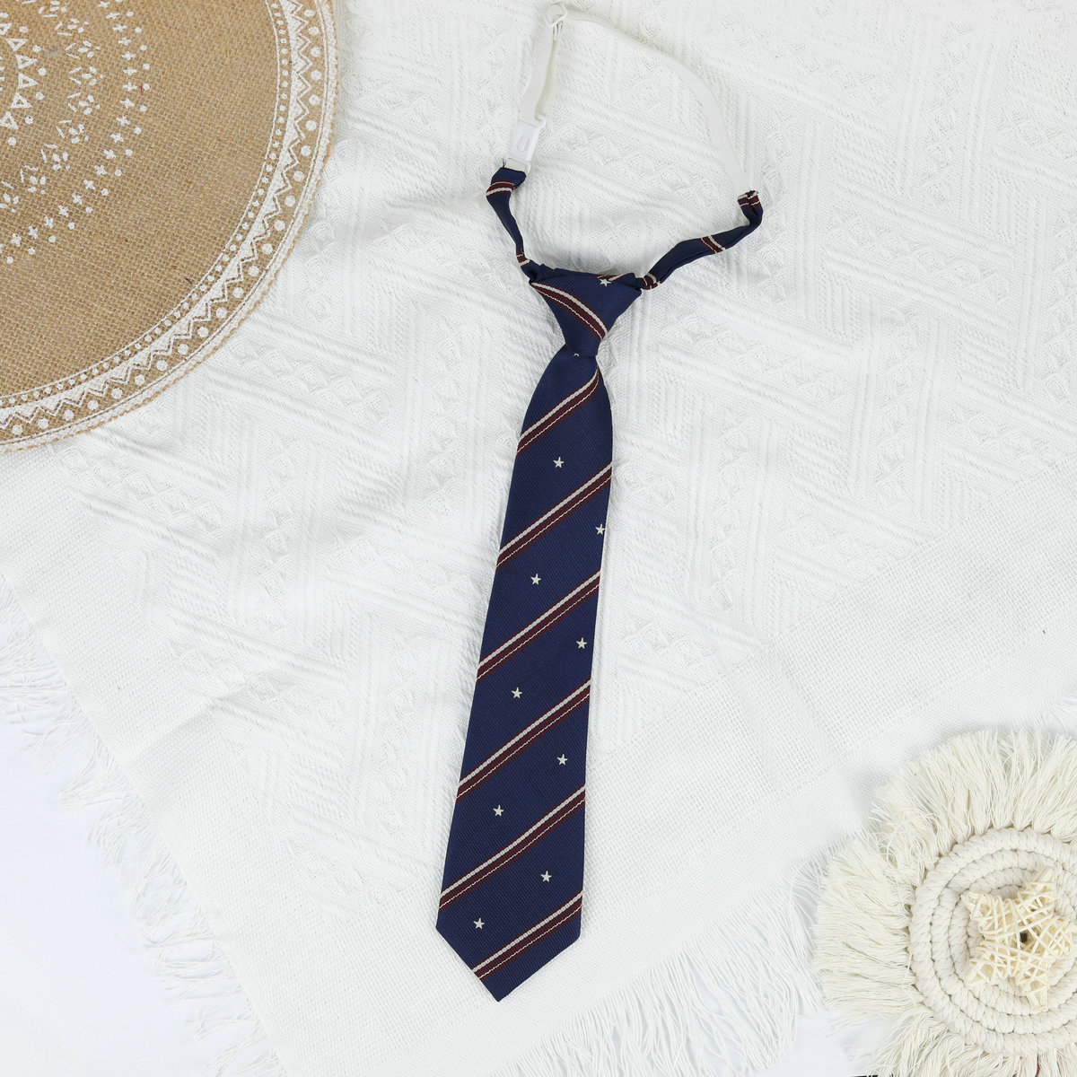 Picture of Jk Japanese Style Uniform Leather-band Free Tie Men's Bow Tie Women's All-match School Style Daily Striped Simple School Uniform