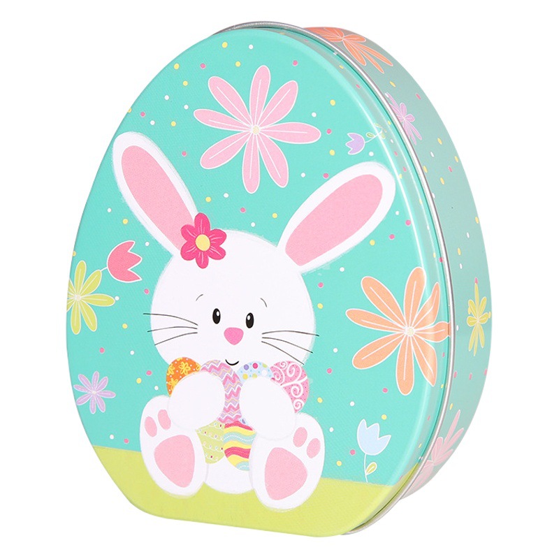 Easter Party Gift Box Rabbit Egg Candy Box Tinplate Holiday Children Gift Packaging Box Storage Box