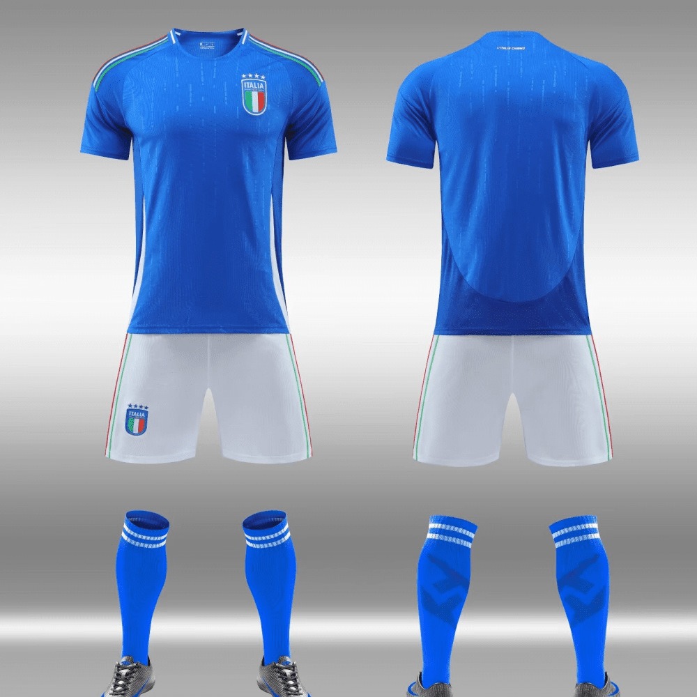 Summer Cross-border New Soccer Clothes suit Adult Children Summer Games Sports Quick-drying Short-sleeved Jersey