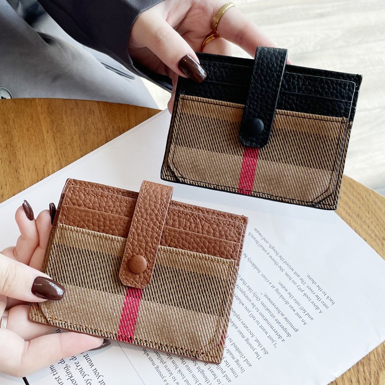 Picture of Genuine Leather Driver's License Card Case 2024 New Hot-selling Stripe Stitching Storage ID Bag Ultra-thin Mini Card Case