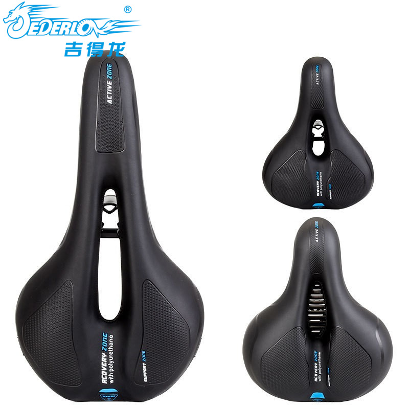 TOOPRE Bicycle Seat Super Soft Cushion Mountain Bike Saddle Comfortable Thickened Seat Shock Absorption Reflective Seat