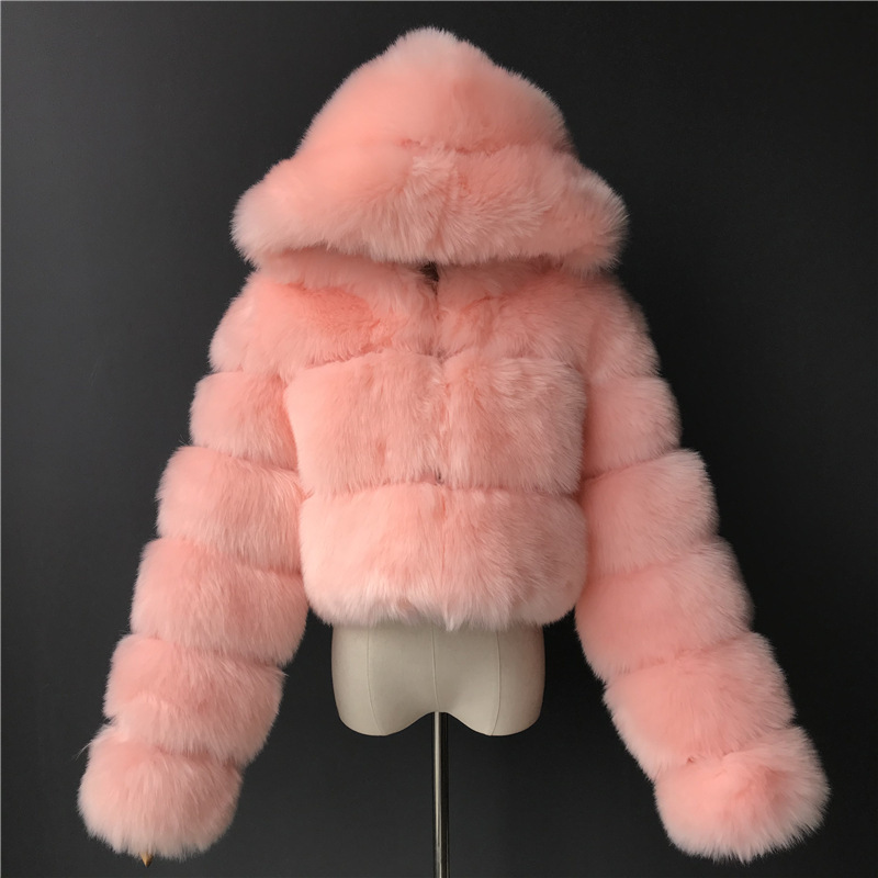 Picture of New imitation fur coat coat European and American fashion imitation fur factory wholesale Haining imitation fur fashion Joker