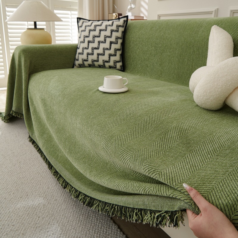 2025 New Arrival Herringbone Pattern Sofa Towel Cover Cloth Sofa Cushion All Seasons Universal Full Cover Sofa Cover Sofa Cover Blanket