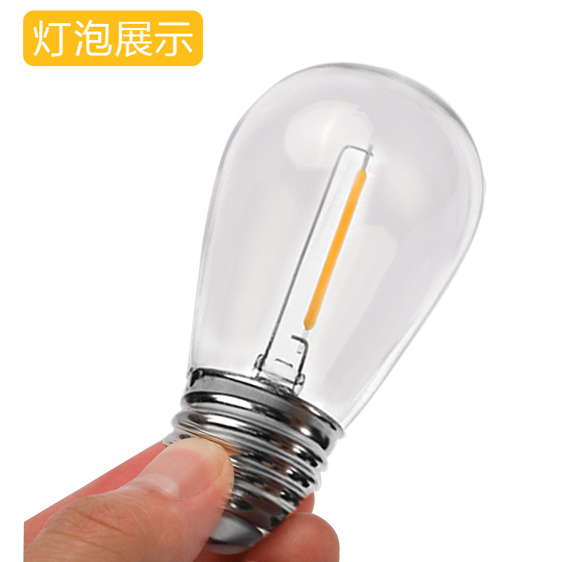 Picture of Solar Light String G40 Bulb 3Ve12 Glass Bulb S14 Plastic Bulb E27 Glass 230V Tungsten Filament Bulb