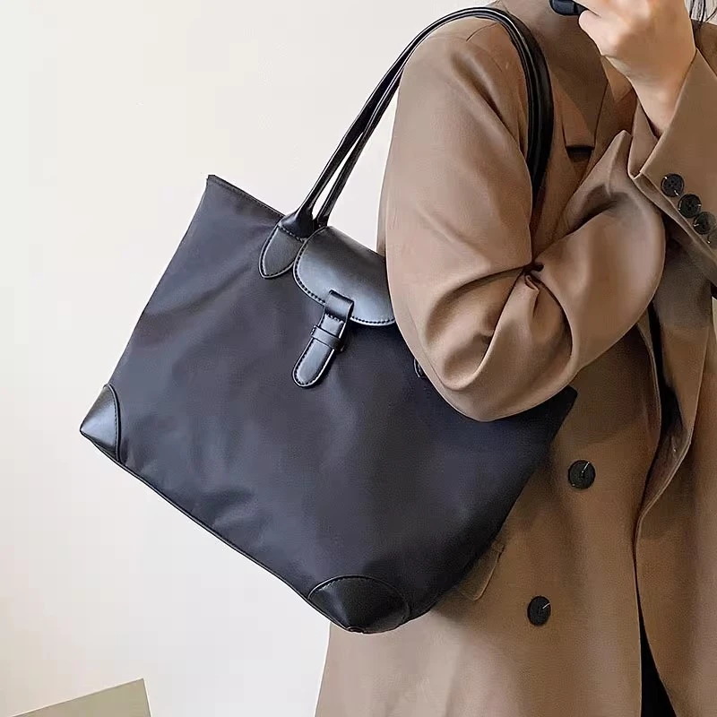 Picture of Large-Capacity Shoulder Bag for Women, Large Commuter Bag, Student School Bag, Nylon Versatile Tote Bag, a Must-Have for Commuting