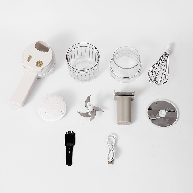 Picture of Gatling Vegetable Cutter New Multi-functional Household Slicing Artifact Storm Electric Garlic Stamping Supplemental Handheld Cooking Machine