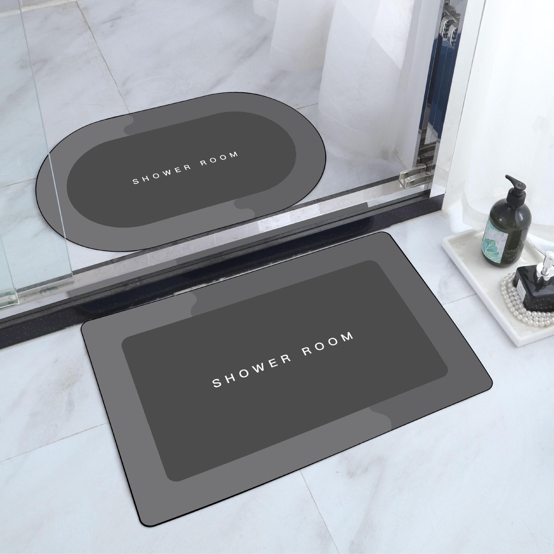 Picture of A generation of hair bathroom non-slip mat entrance entrance absorbent mat cross-border household bathroom printing mat