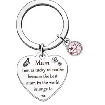 Cross-border Hot Selling Mother's Day Gift Mother and Daughter Family Gift Stainless Steel Keychain Holiday Birthday Engraving Gift