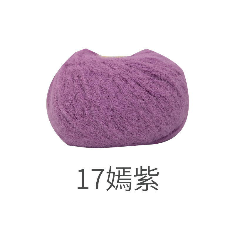 Picture of Snow Fear Cotton Candy Imitation Wool Felt Line Hairpin Hand-woven Bag Doll Crochet Material Bag Wool Ball