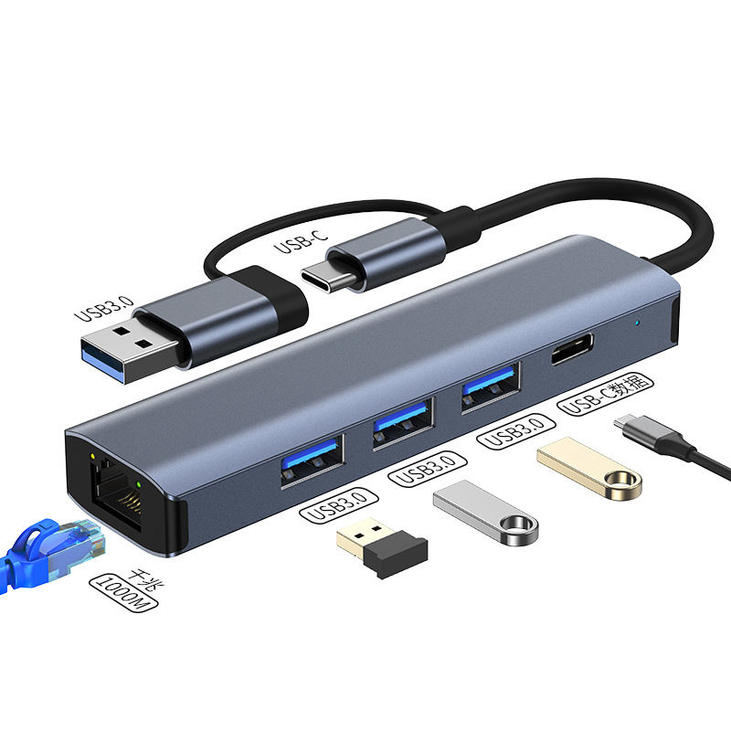 Picture of Cross-Border Type-C Hub Expansion Multi-Interface Adapter Suitable for Apple Notebook Gigabit Network Card Expansion Dock