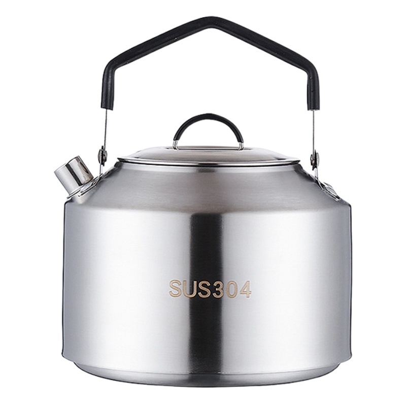 Outdoor 304 Stainless Steel Kettle Picnic Camping Cookware Foldable Camping Tea Pot Portable Kettle