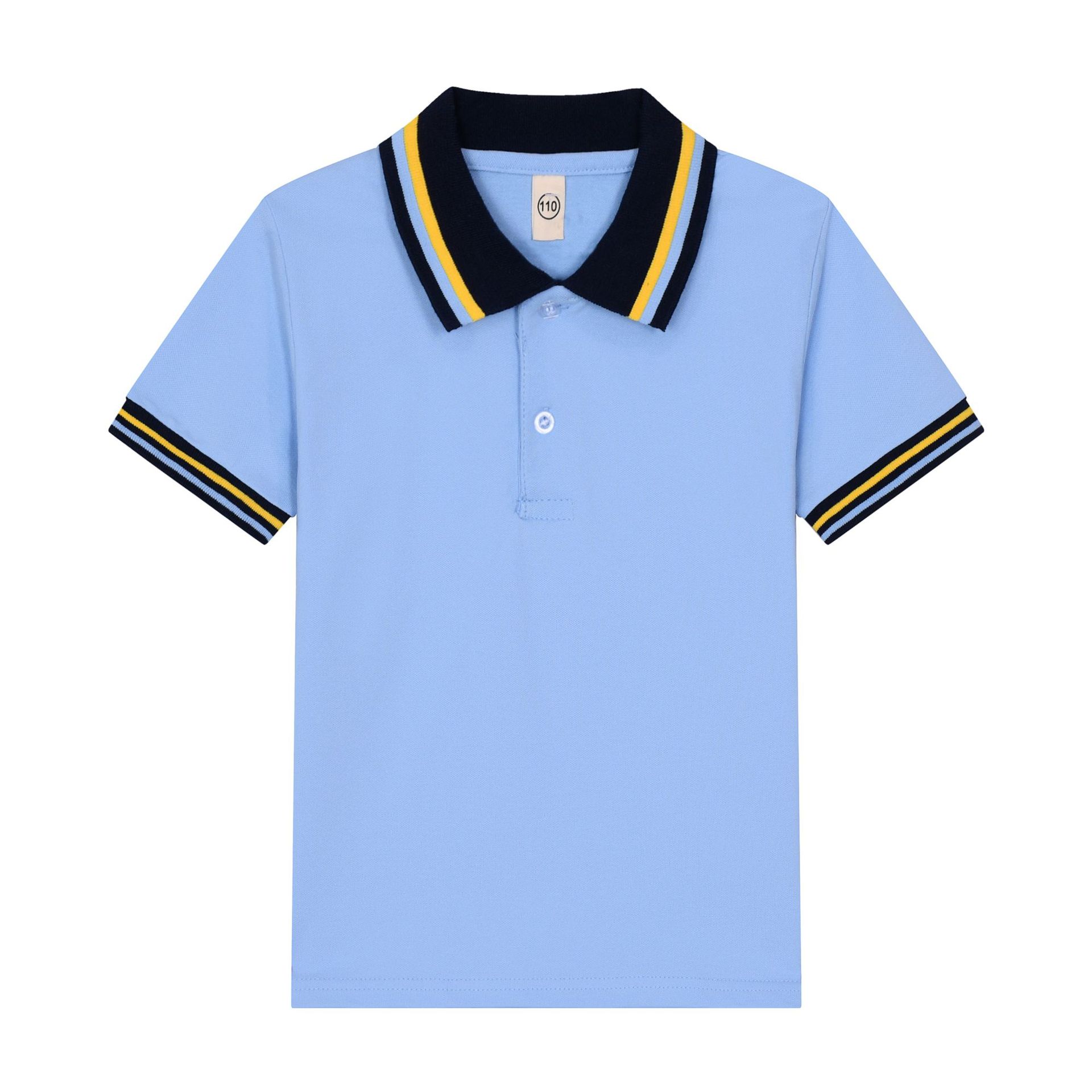 Picture of kids Children's T-shirt Long Sleeve Cotton White Lapel Polo Shirt for Boys and Girls Elementary School Students Middle and Large Children's School Uniform