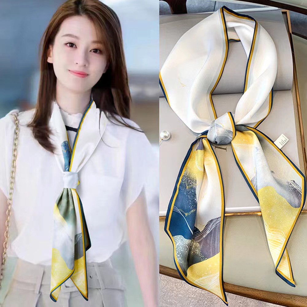 Picture of Popular Spring and Autumn Long Scarf Women's Korean Style Summer Decoration Shirt Suit Scarf Hair Belt Ribbon Scarf