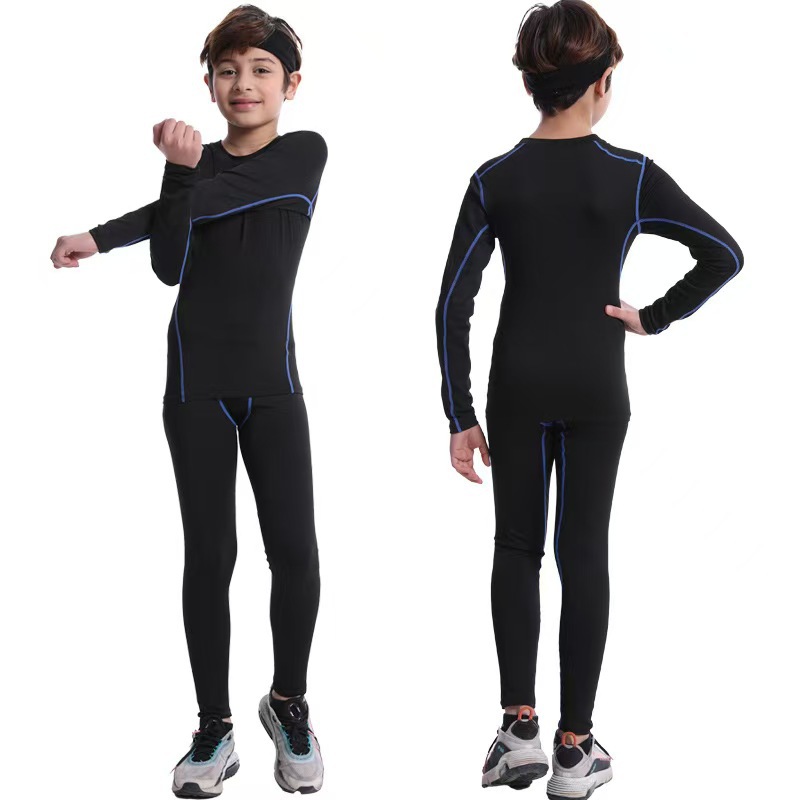 Picture of American Children's Tights Training Clothes Quick-drying suit Students Basketball Football Running Fitness Kids Sports Base