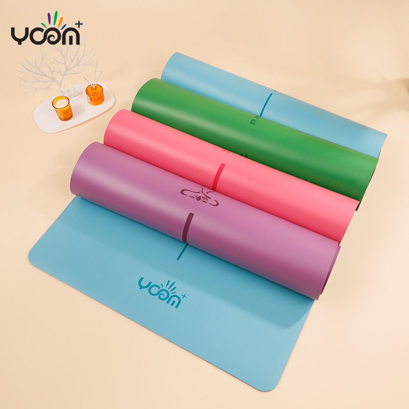 [Natural rubber yoga mat] 5mm extended and widened double-sided non-slip gymnastics PU leather rubber yoga mat
