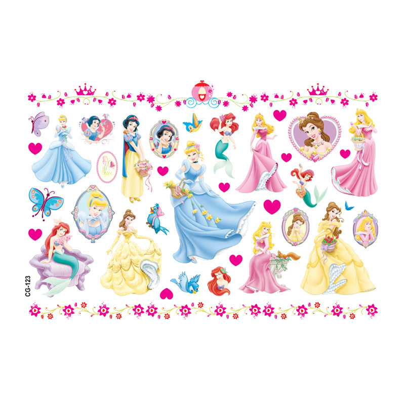 Picture of Children's Tattoo Stickers Birthday Party Tattoo Stickers Transfer Stickers Foreign Trade Snow White Sleeping Beauty Mermaid