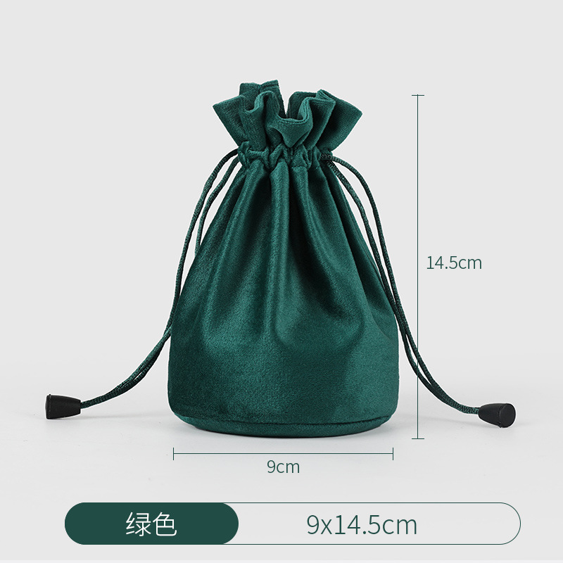 Picture of High-Bottom Velvet Round Bottom Drawstring Flap Pocket Pants, Super Soft Drawstring Jewelry, Jewelry Red Wine Packaging Bag, Curling Wand, Selfie Stick