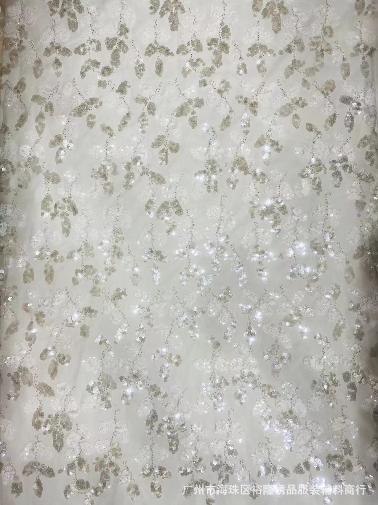 New product shelves sequins and silver bead tube full embroidery factory quality in stock supply from the best