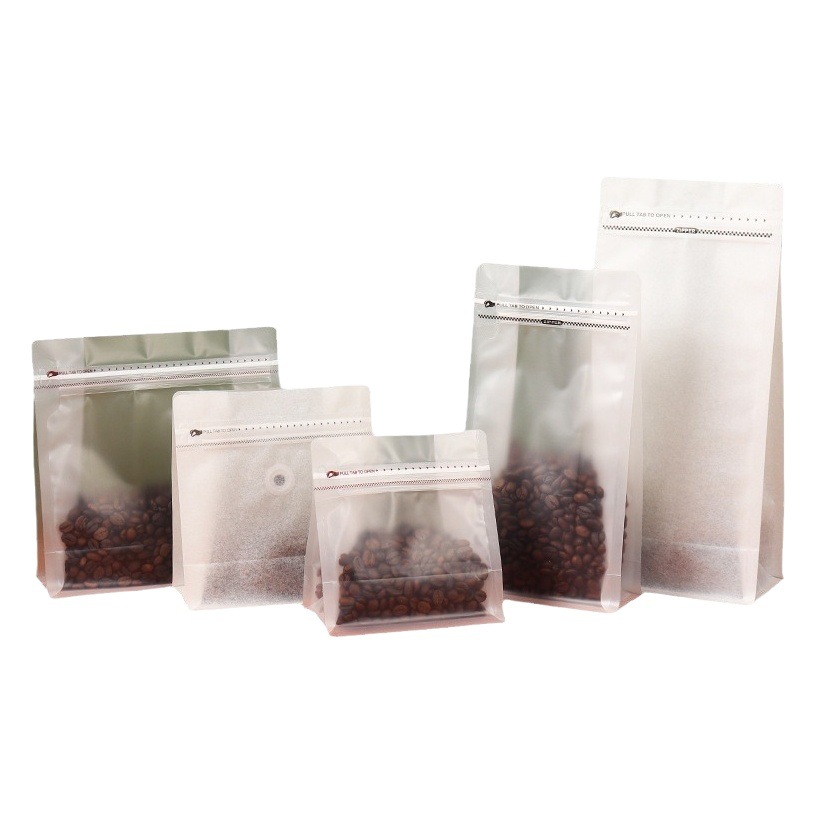 Coffee Bean Bag Food Packaging Bag Custom Tea Ziplock Bag Coffee Bag Snack Seal Bag Eight-Side Seal Stand-Up Bag