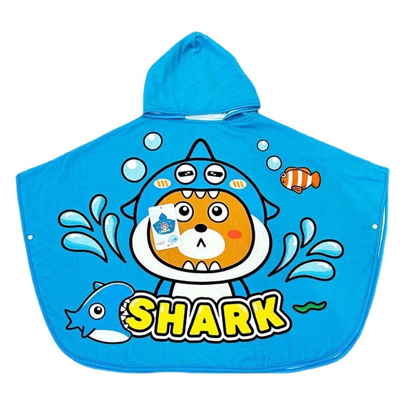 Thickened Large Alien Children's Bath Towel Cloak Boys and Girls Hooded Bathrobe Cloak Absorbent Quick-drying Wearable Bath Towel