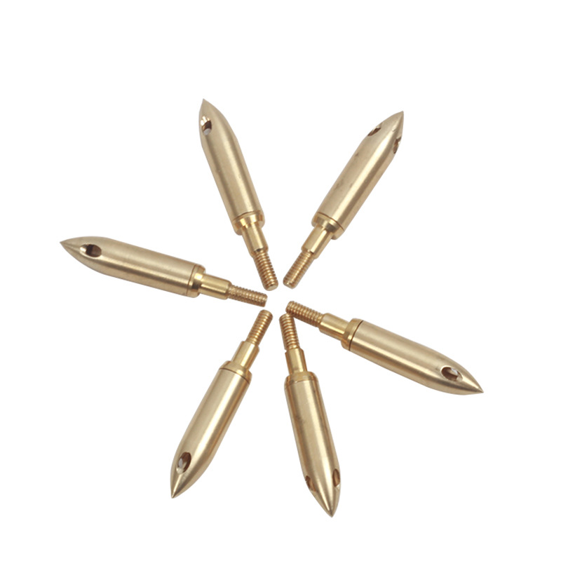 Picture of Factory Direct Supply of Copper Whistle Arrowhead Threaded Target Head Copper Whistle Whistle Arrowhead Compound Recurve Bow and Arrow Archery Equipment