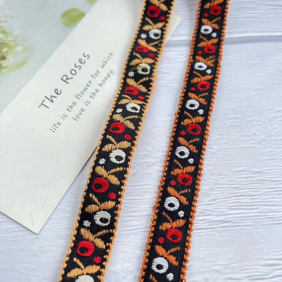 National lace jacquard ribbon cotton letter OK pattern clothing accessories AH-2809 width 1.8CM