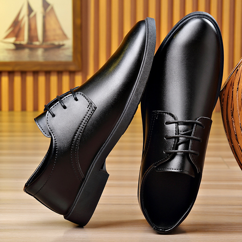 Cross-Border Wholesale Large Size British Casual Business Formal Shiny Leather Shoes Men's Shoes Wedding Shoes Versatile Single Shoes Work Shoes for Men