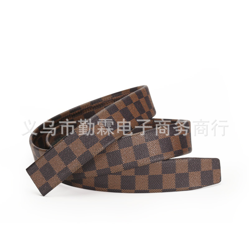 Picture of Men's belt with automatic buckle headless belt body imitation leather scratch-resistant automatic buckle belt 3.6CM wide manufacturer batch