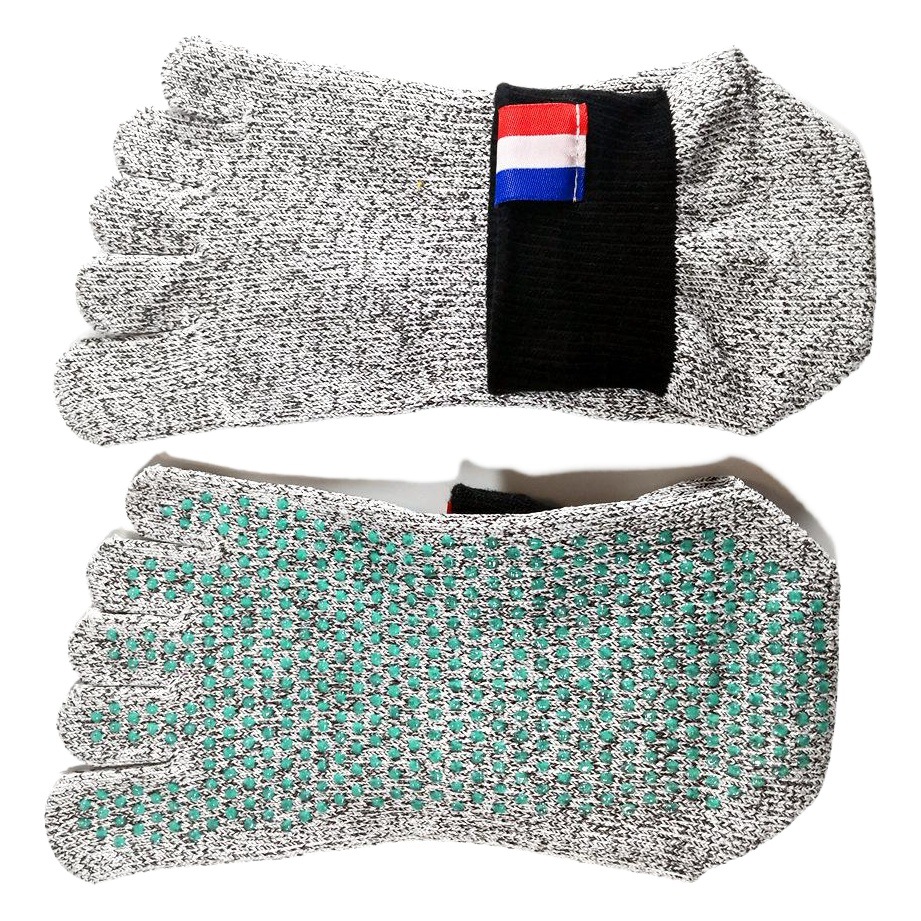 5 grade cut resistant socks abrasion resistant silicone outdoor high strength stab resistant toe socks field protective five-finger socks